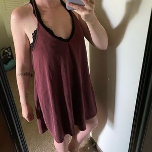Maroon Super Soft Racer back sun dress